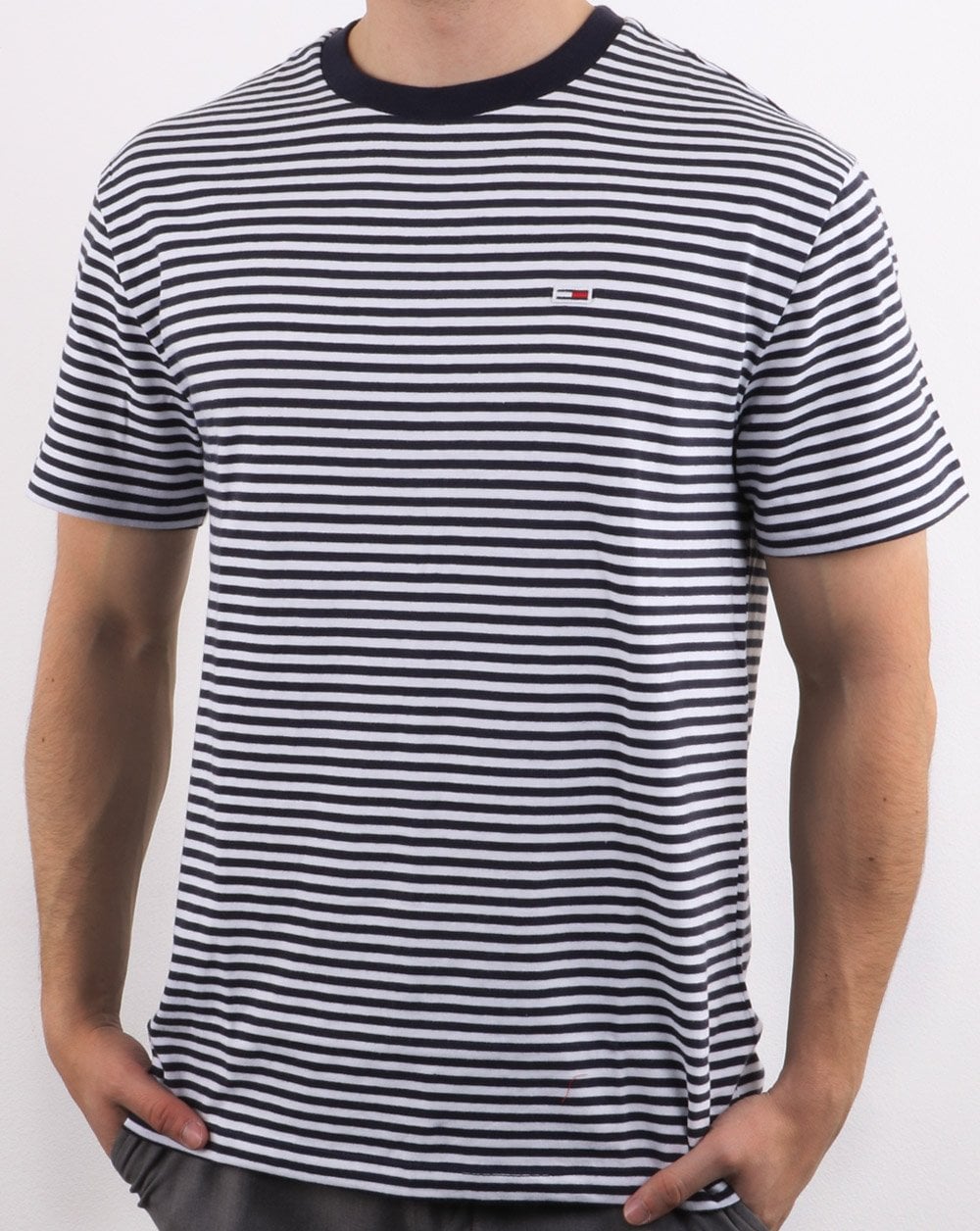 Tommy Hilfiger Classic Stripe T Shirt Navy/White