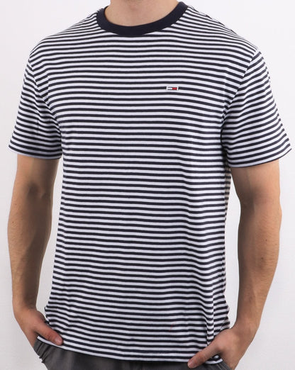 Tommy Hilfiger Classic Stripe T Shirt Navy/White