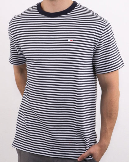 Tommy Hilfiger Classic Stripe T Shirt Navy/White