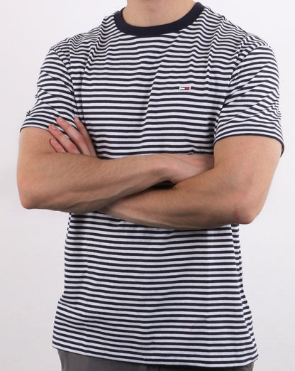 Tommy Hilfiger Classic Stripe T Shirt Navy/White