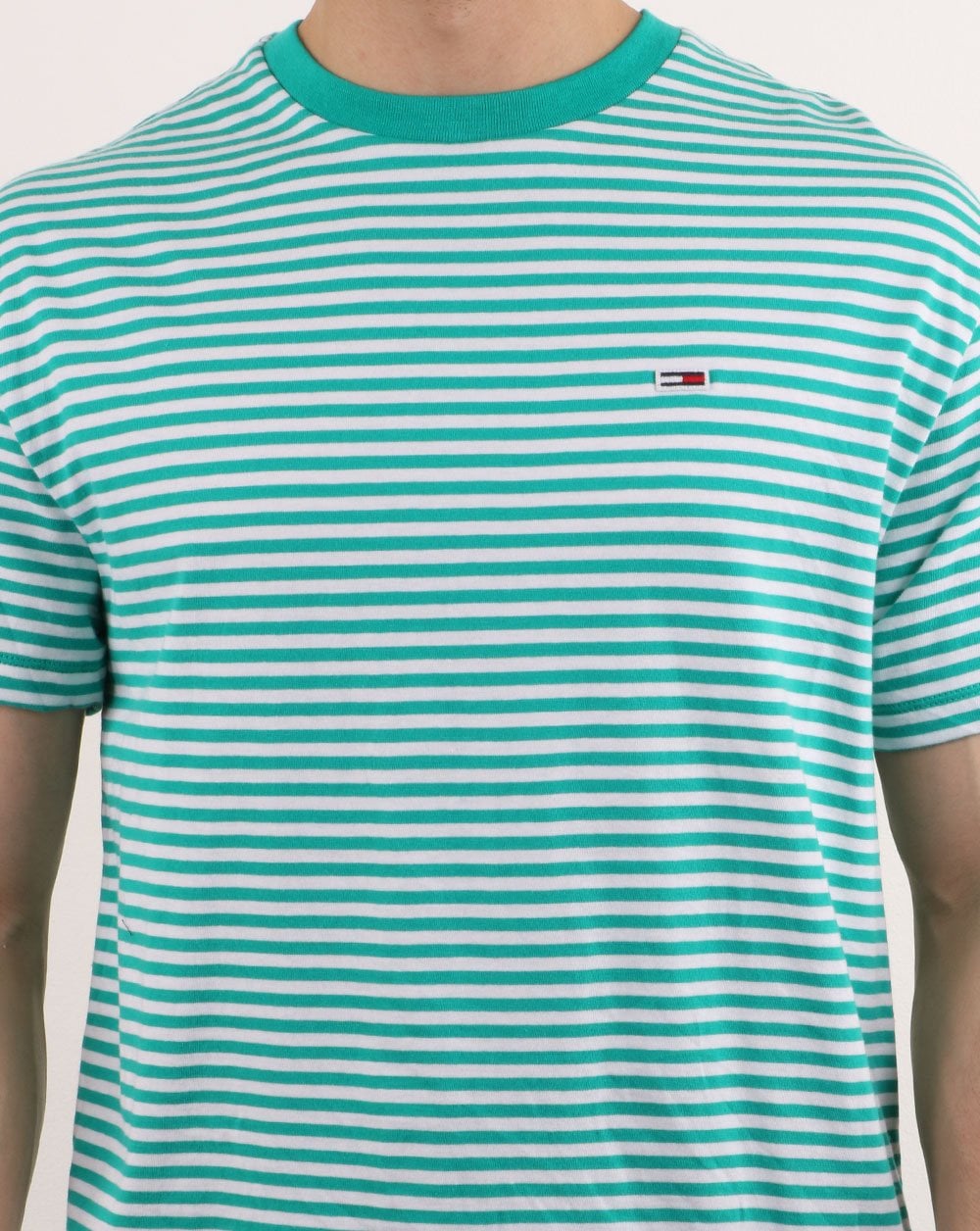 Tommy Hilfiger Classic Stripe T Shirt Green/White