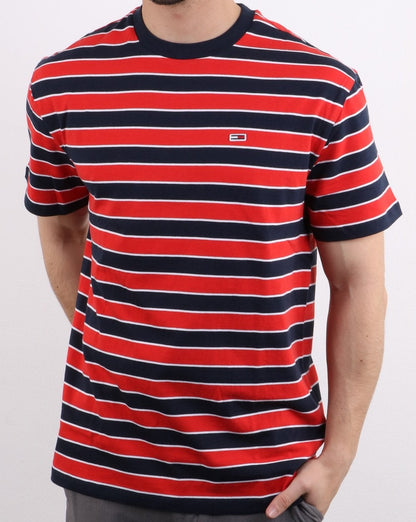 Tommy Hilfiger Bold Stripe Tee Flame Red/Navy