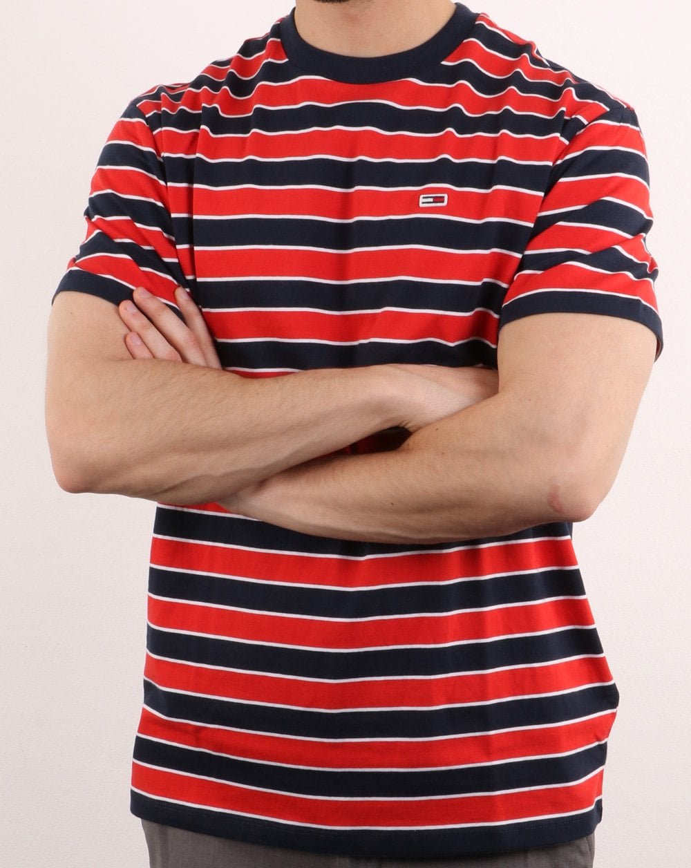 Tommy Hilfiger Bold Stripe Tee Flame Red/Navy