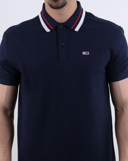 Tommy Hilfiger Tipped Polo Navy