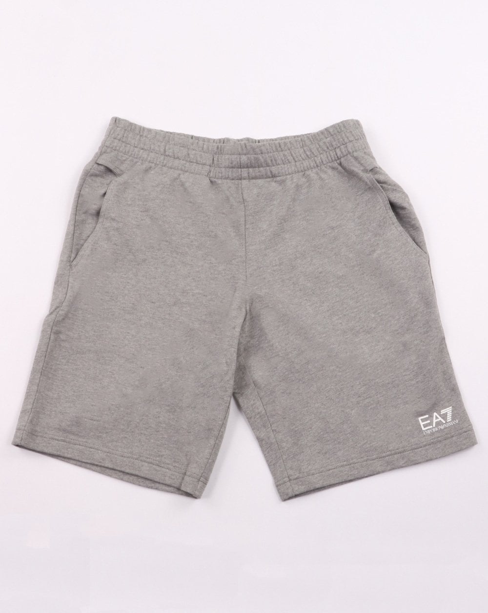 Emporio Armani EA7 Core Logo Fleece Shorts Grey