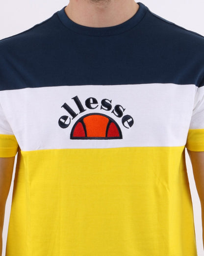Ellesse Block T Shirt Yellow/white/navy
