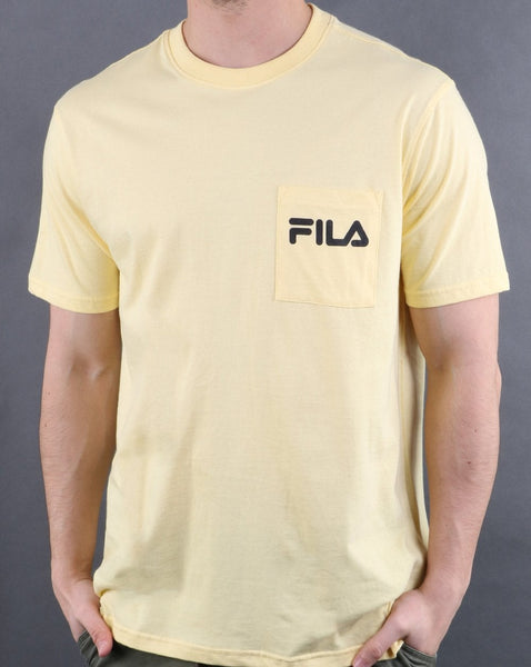 Fila Vintage Curtis Pocket T Shirt Yellow