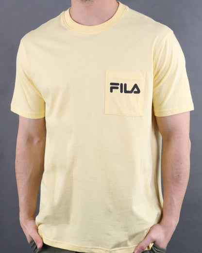 Fila Vintage Curtis Pocket T Shirt Yellow