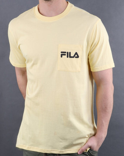 Fila Vintage Curtis Pocket T Shirt Yellow