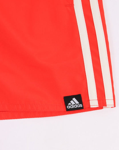 Adidas Originals 3 Stripe Swim Shorts Hi Res Red