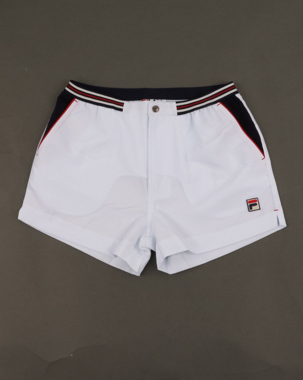 Fila Vintage Borg Tennis Shorts White/navy