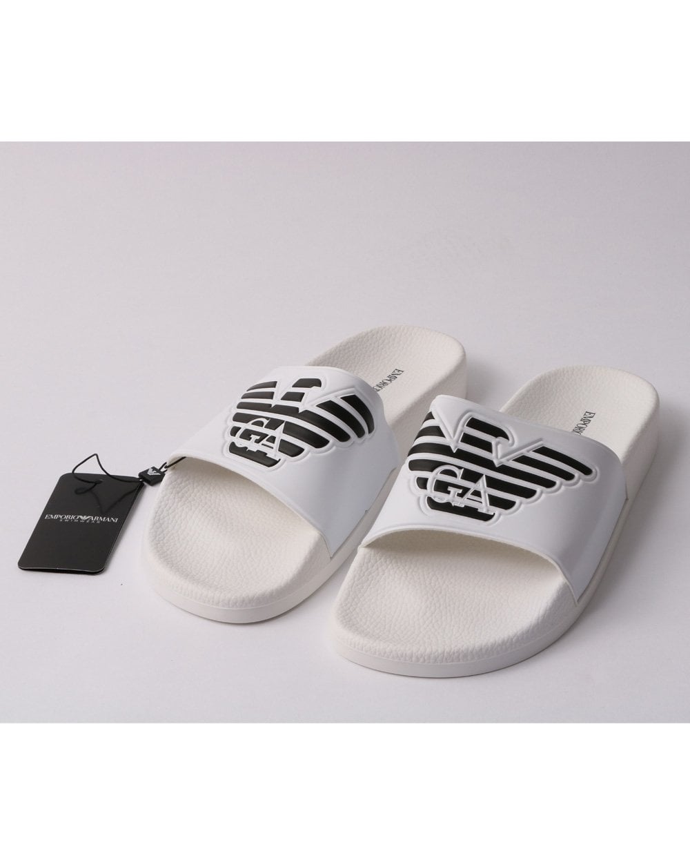 Emporio Armani Sliders White