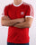 Adidas Originals Retro 3 Stripes T Shirt Red