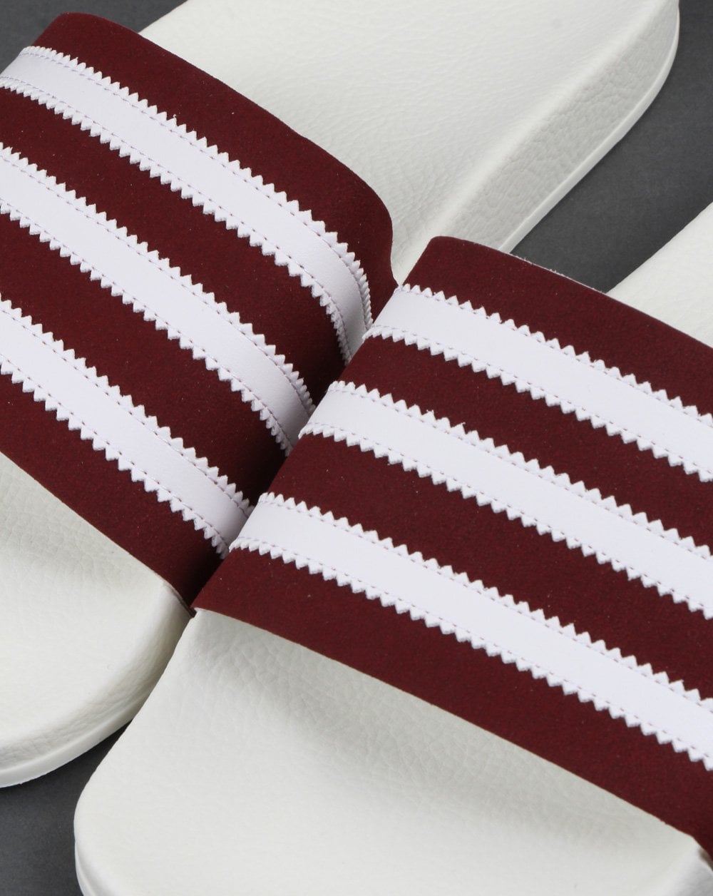 Adidas Adilette Slides Burgundy/white
