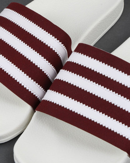 Adidas Adilette Slides Burgundy/white