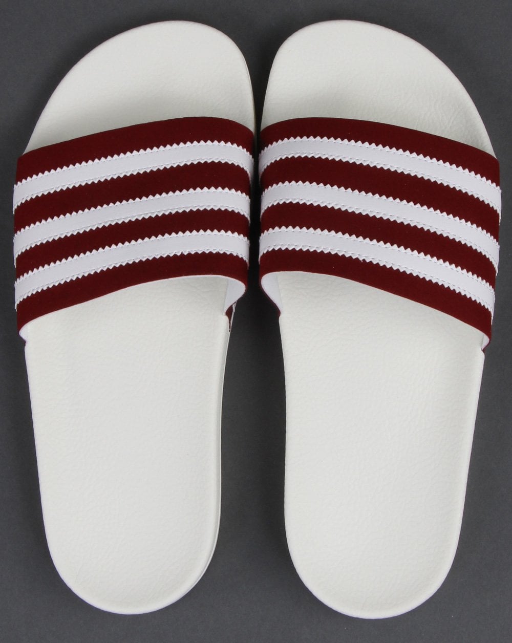 Adidas Adilette Slides Burgundy/white