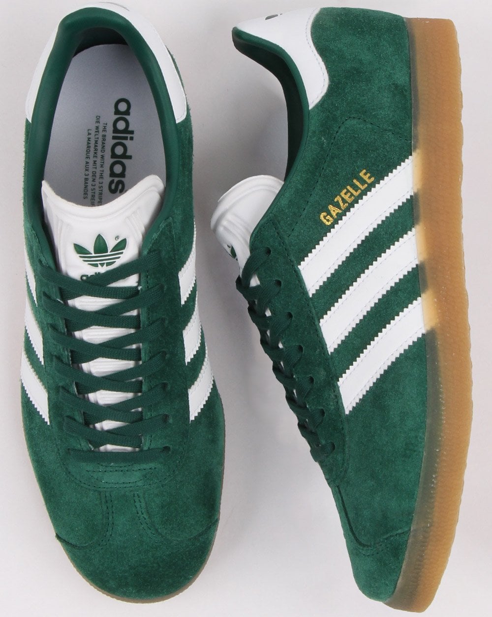 Adidas Gazelle Trainers Green/White/Gum
