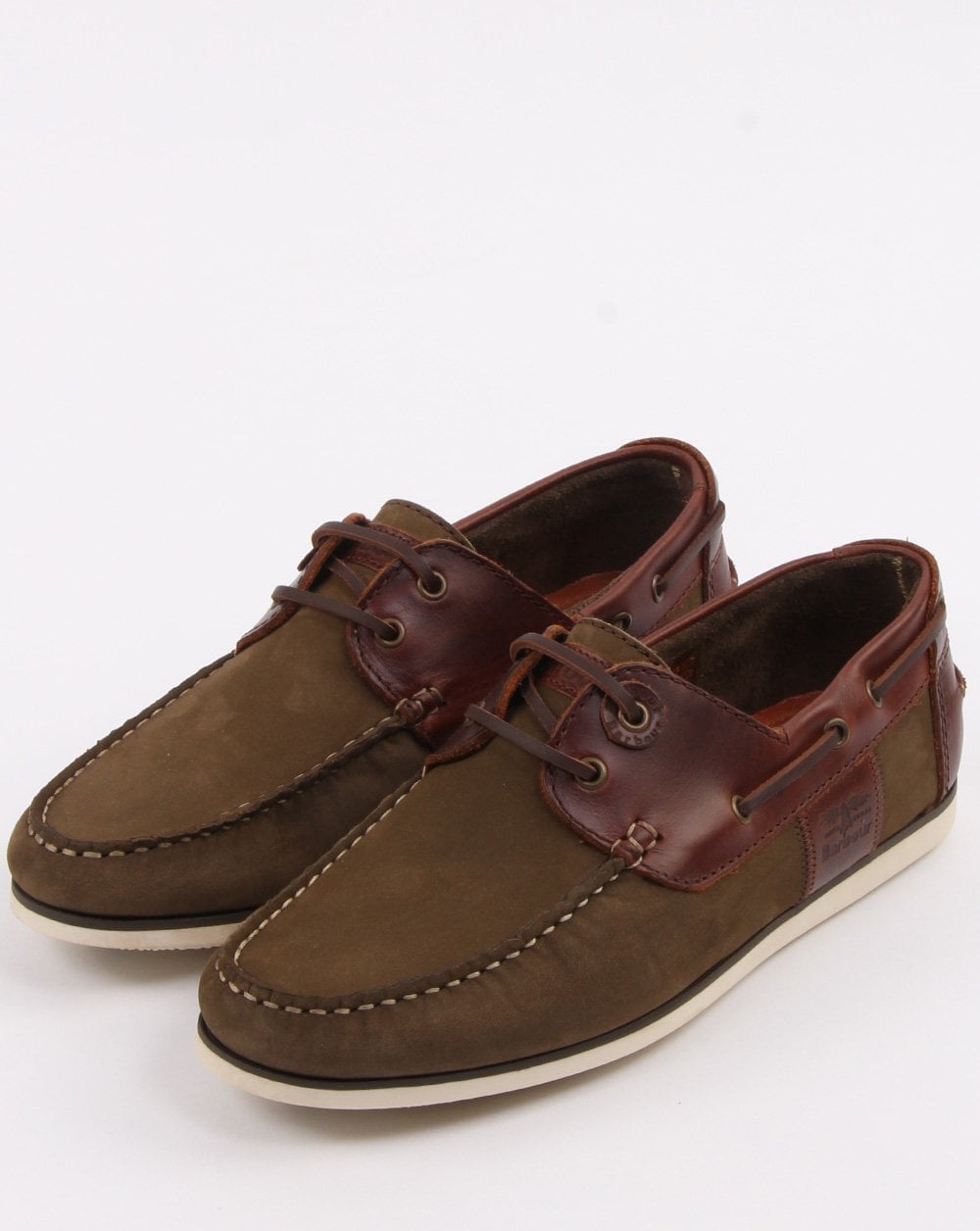 Barbour Capstan Boat Shoe Olive/Mahogany