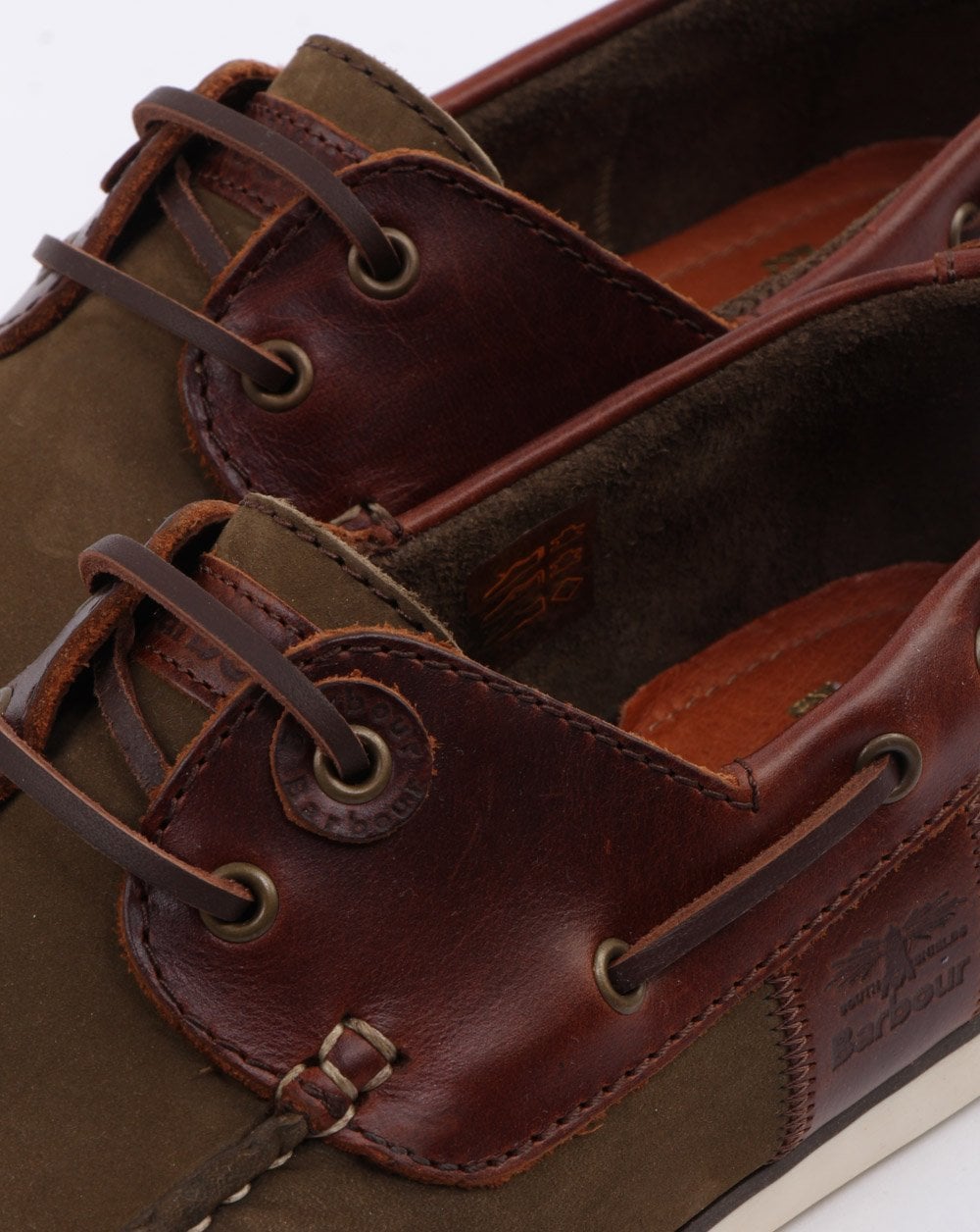 Barbour Capstan Boat Shoe Olive/Mahogany