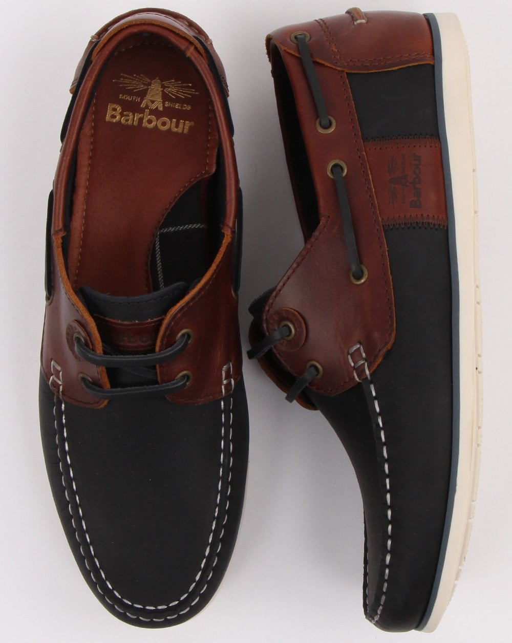 Barbour Capstan Boat Shoe Navy/Brown