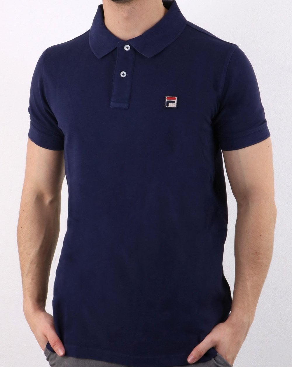 Fila Vintage Dante Polo Shirt Navy