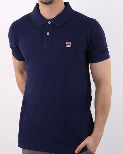 Fila Vintage Dante Polo Shirt Navy