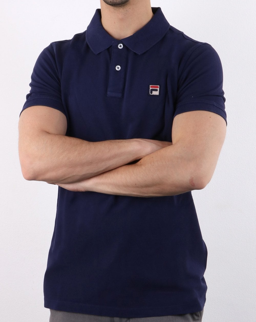 Fila Vintage Dante Polo Shirt Navy