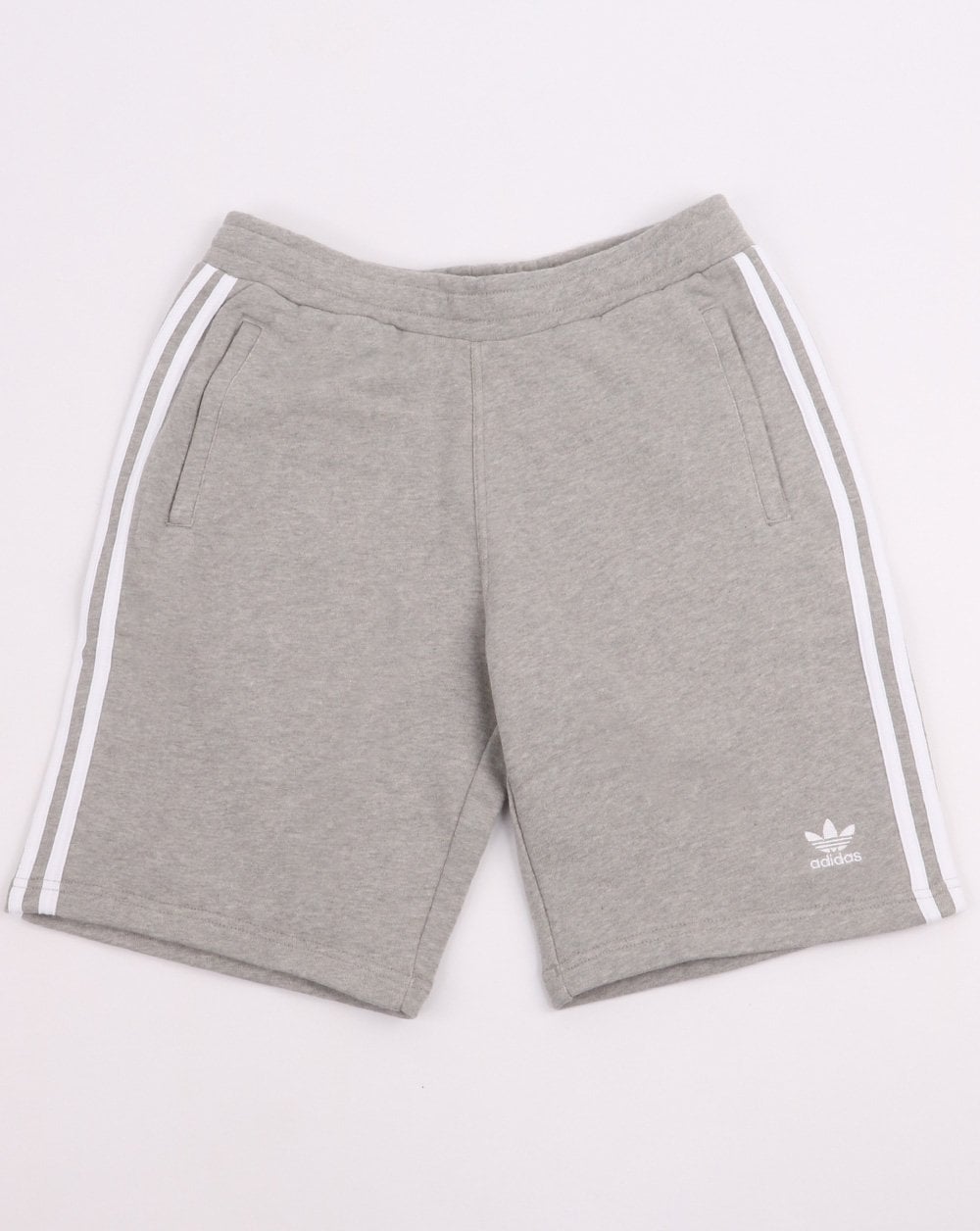 Adidas Originals 3 Stripes Zip Pocket Shorts Grey Heather