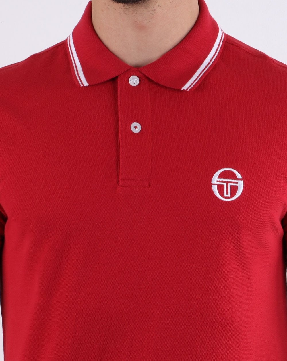 Sergio Tacchini Tipped Polo Shirt Red/white