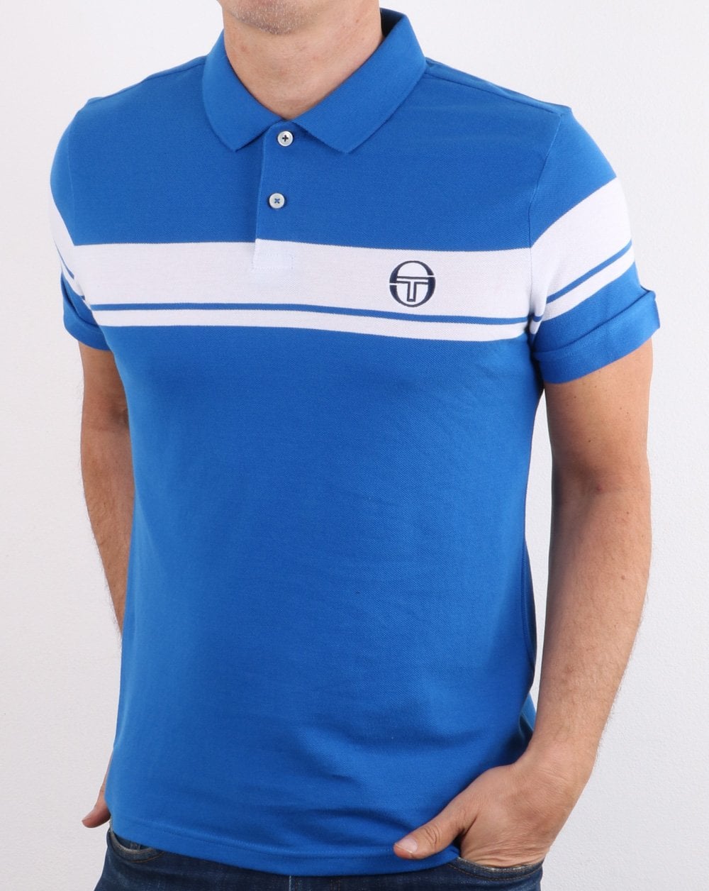 Sergio Tacchini Young Line Polo Shirt Royal Blue/white