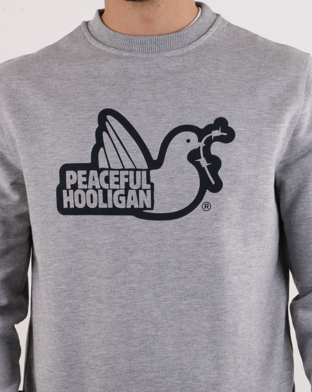 Peaceful Hooligan Outline Sweatshirt Grey