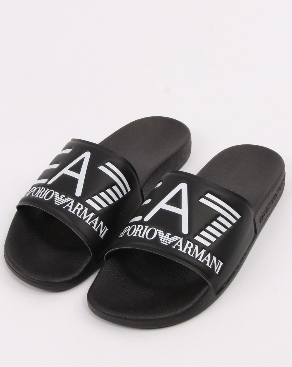 Emporio Armani EA7 Logo Sliders Black