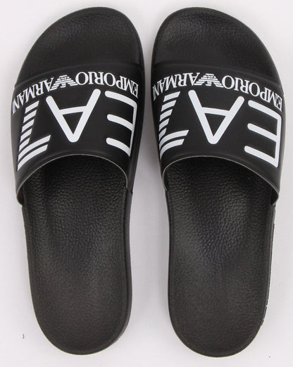 Emporio Armani EA7 Logo Sliders Black