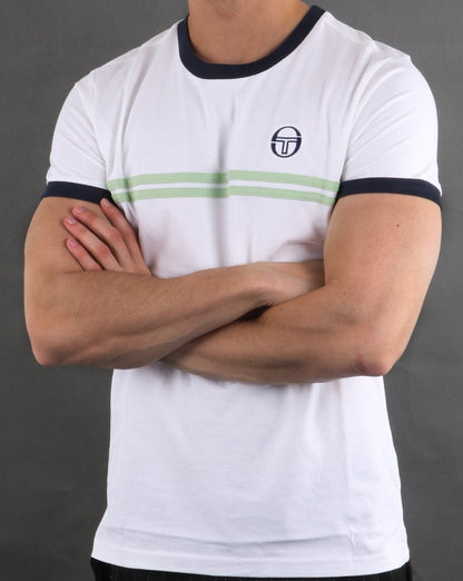 Sergio Tacchini Supermac T-shirt White/quiet Green