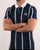 Sergio Tacchini Vertical Stripe Polo Shirt Navy/white