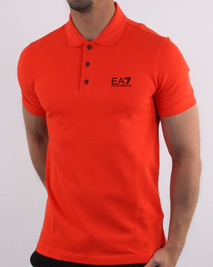 Emporio Armani EA7 Core Logo Pique Polo Shirt Grenadine