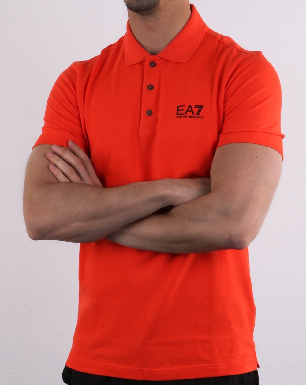 Emporio Armani EA7 Core Logo Pique Polo Shirt Grenadine