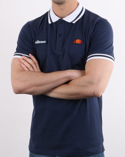 Ellesse Tipped Polo Shirt Navy