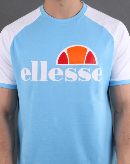 Ellesse Cassina T Shirt Sky Blue/White