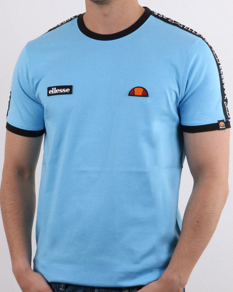Ellesse Taped T Shirt Sky Blue
