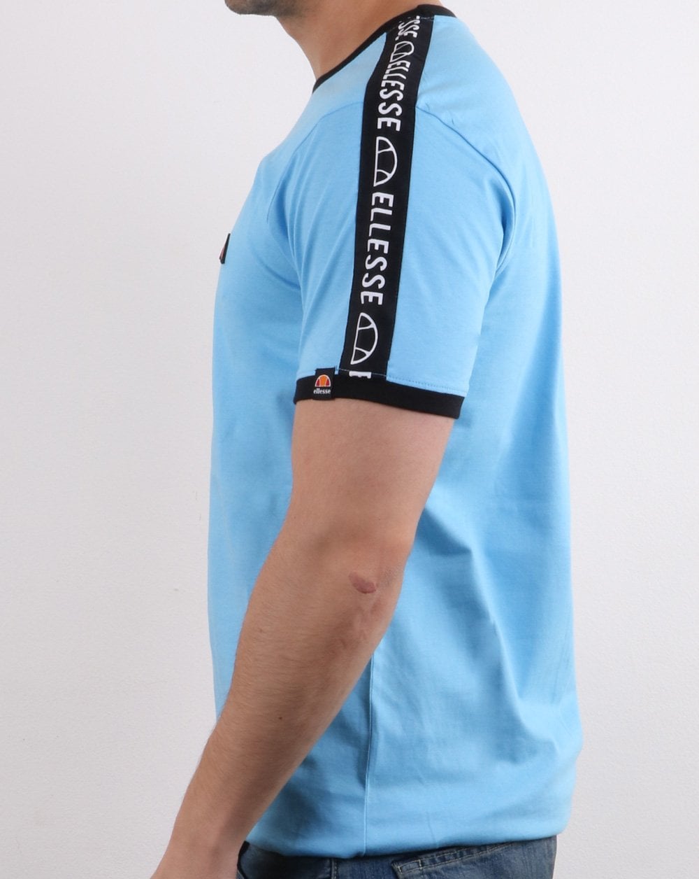 Ellesse Taped T Shirt Sky Blue