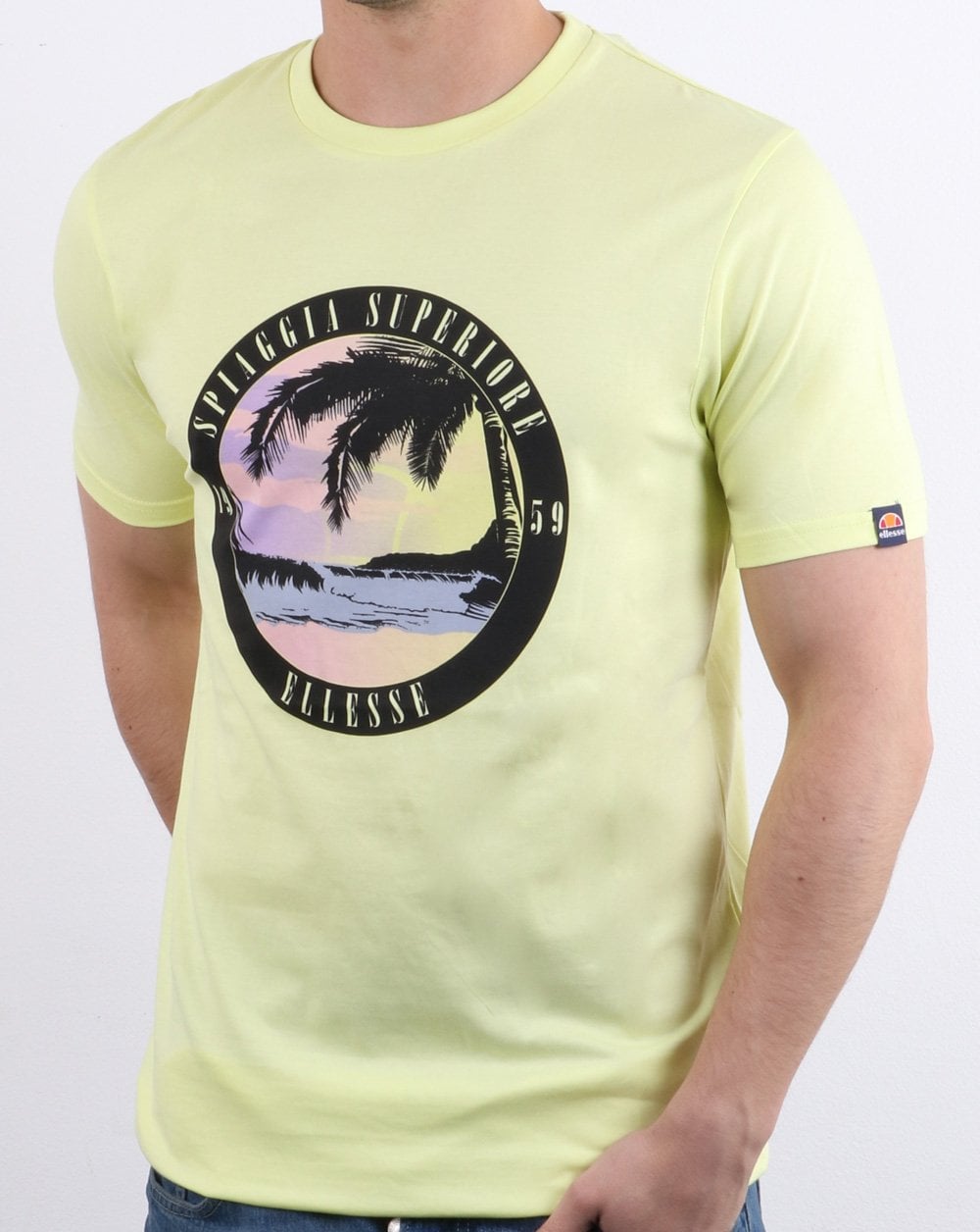 Ellesse Palm T Shirt Light Yellow