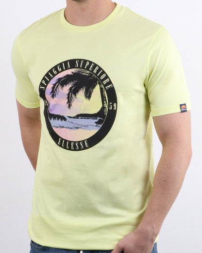 Ellesse Palm T Shirt Light Yellow