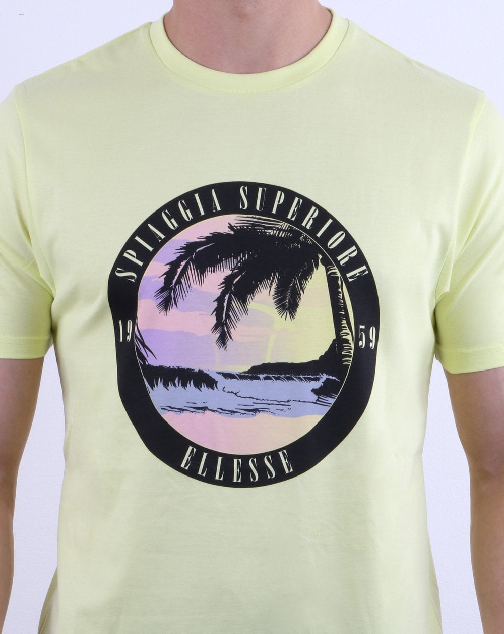 Ellesse Palm T Shirt Light Yellow