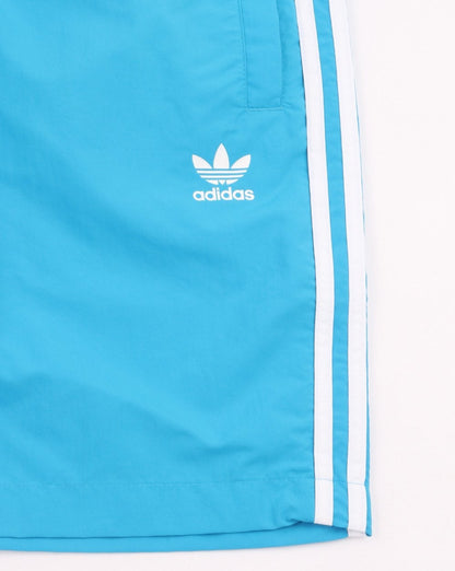 Adidas Originals 3 Stripes Swim Shorts Shock Cyan
