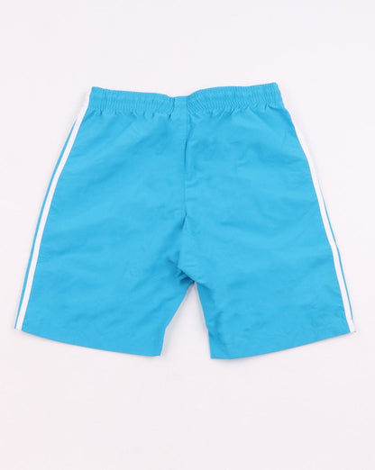 Adidas Originals 3 Stripes Swim Shorts Shock Cyan