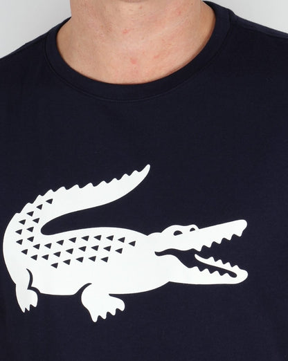 Lacoste Croc Print T Shirt Navy/white