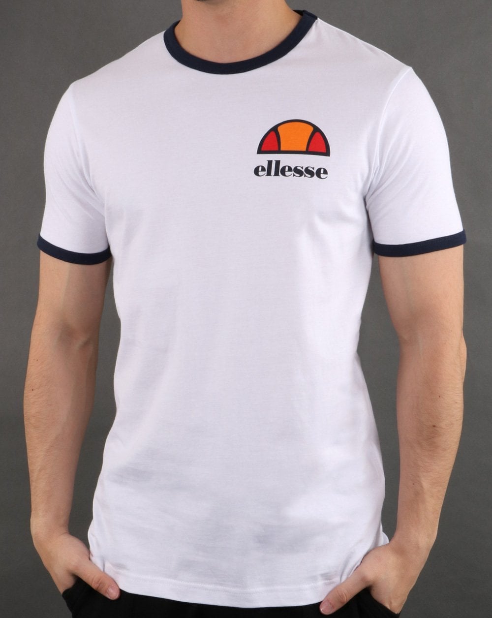 Ellesse Venice Back Print T Shirt White/Blue