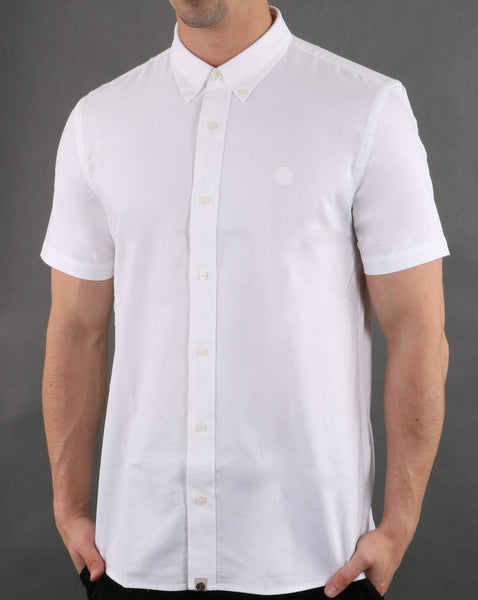 Pretty Green Classic Fit Oxford Shirt White