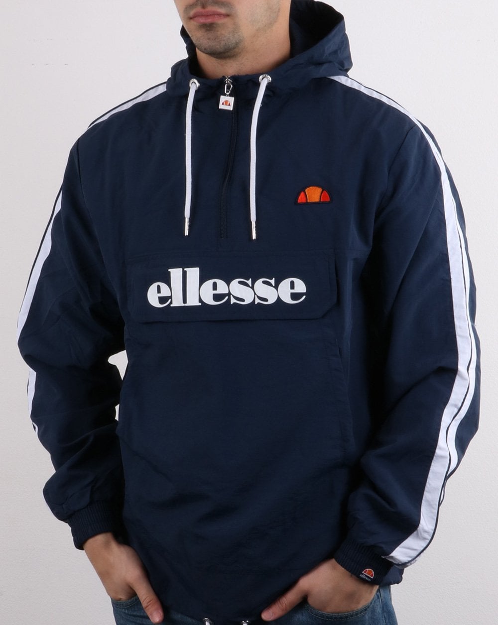 Ellesse Fighter Quarter Zip Jacket Navy